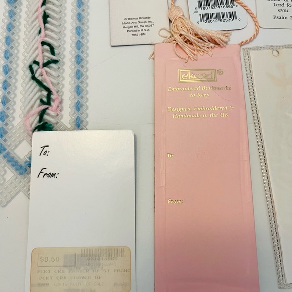 Vintage Bookmarks & Prayer Card Lot of 9 Religious Star Wars Thomas Kinkade - Picture 8 of 10